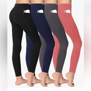 AENLLEY Yoga Kids Workout  Athletic‎ 3 pack BLACK GRAY AND PINK L NWT in packg